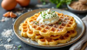 Serek wiejski blenduję z dodatkami i piekę jak gofry. Mają więcej białka i sycą na dłużej