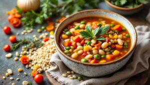 Na obiad podaję pyszną zupę. Napakowana warzywami, syci aż do kolacji