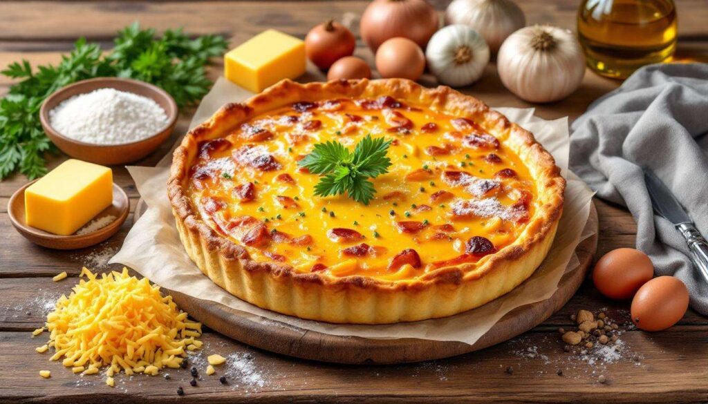 Klasyczna tarta z serem i cebulą: bogaty smak z zaledwie kilku składników