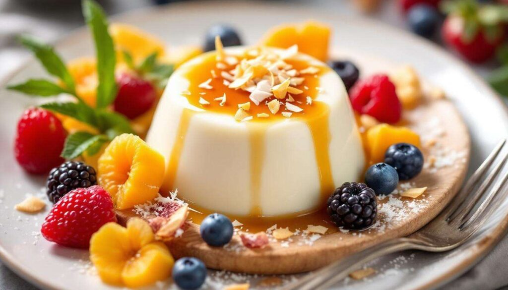 Panna cotta na mleku kokosowym z agar-agar – elegancki deser bez pieczenia