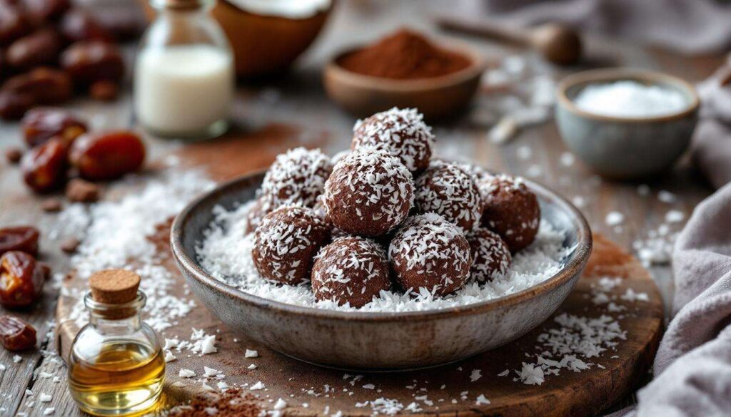 Kulki mocy bez cukru: daktyle, kakao i kokos – szybki deser bez pieczenia