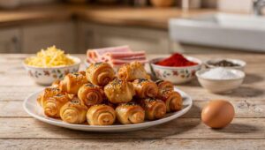 Mini rogaliki apéro z ciasta francuskiego – chrupiąca przekąska w 15 minut