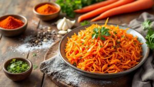Koreańska surówka z marchewki powinna dostać złoty medal za smak. Składniki są w osiedlowym spożywcz
